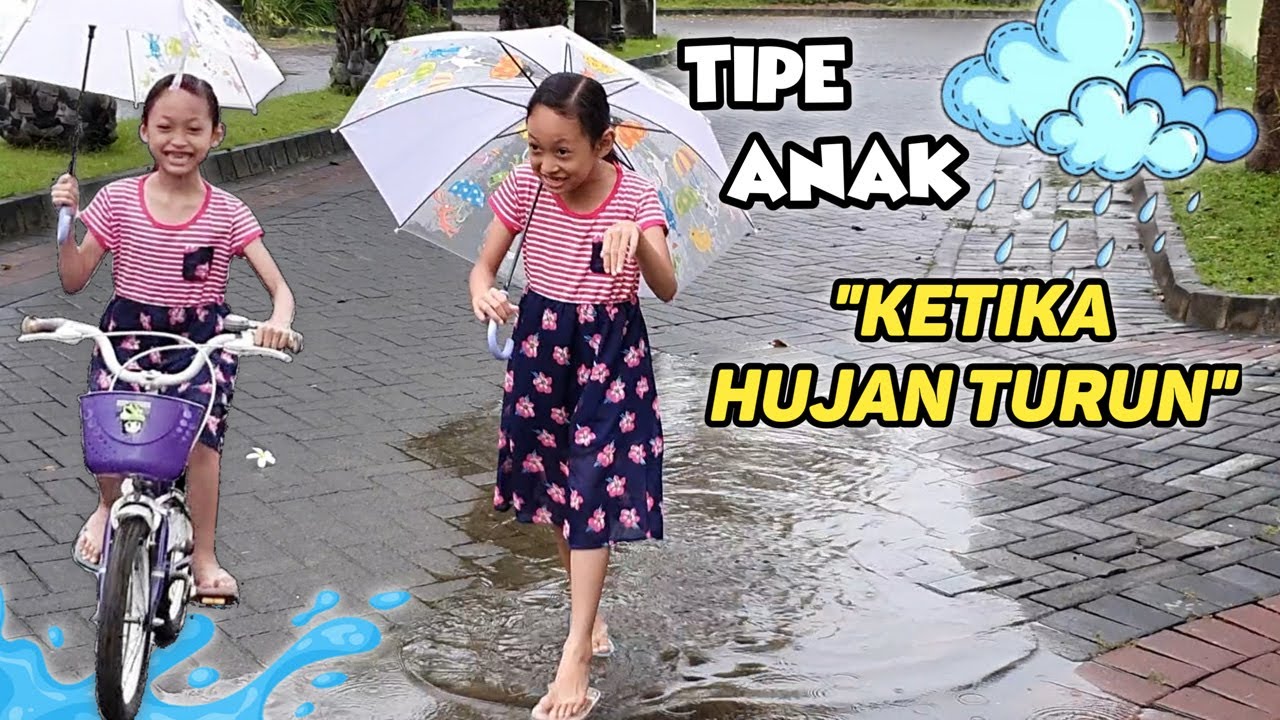 Tipe-Tipe Anak Ketika Hujan Turun 😄 Drama Parodi Aqilla's Diary - Aqilla