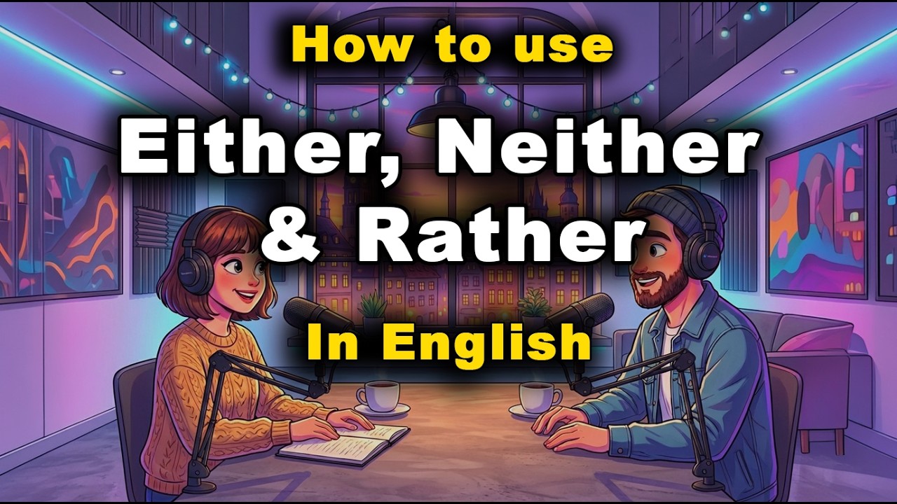 Master Either, Neither, and Rather | Easy English Podcast with Hanna & Alex 🎙️