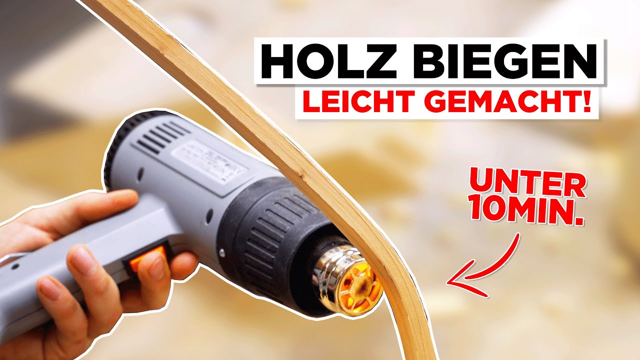 Krummes Holz gerade biegen! Mit Hei&szlig;luftf&ouml;hn in wenigen Minuten wieder gerade biegen