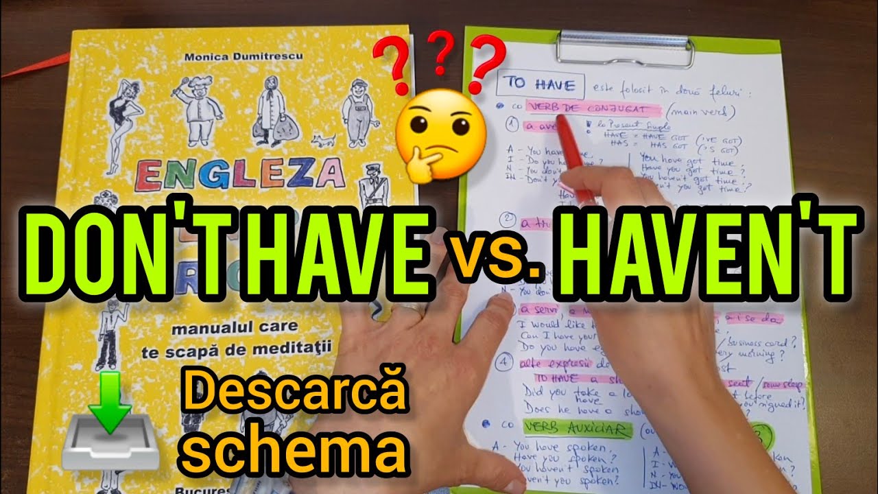 Lecţia # 314 – DON’T HAVE sau HAVEN’T – cum e corect? 😊👍✅️