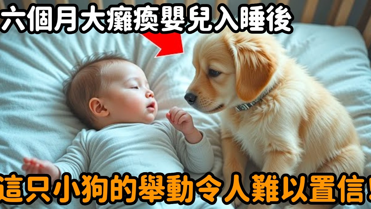 六個月大癱瘓嬰兒入睡後——這只小狗的舉動令人難以置信！#感動 #淚目 #不可思議 #震驚 #奇跡 #心靈飼養員