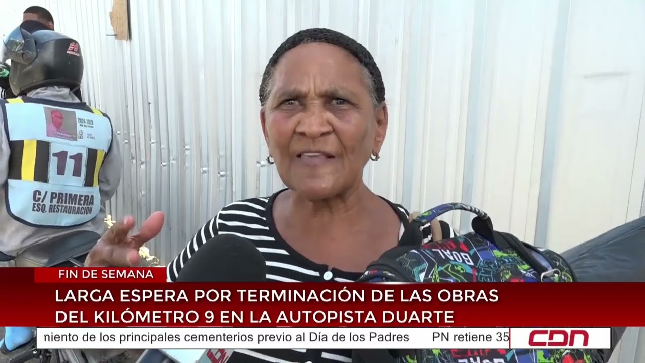 Larga espera por  terminación de las obras del kilómetro 9 en la autopista Duarte