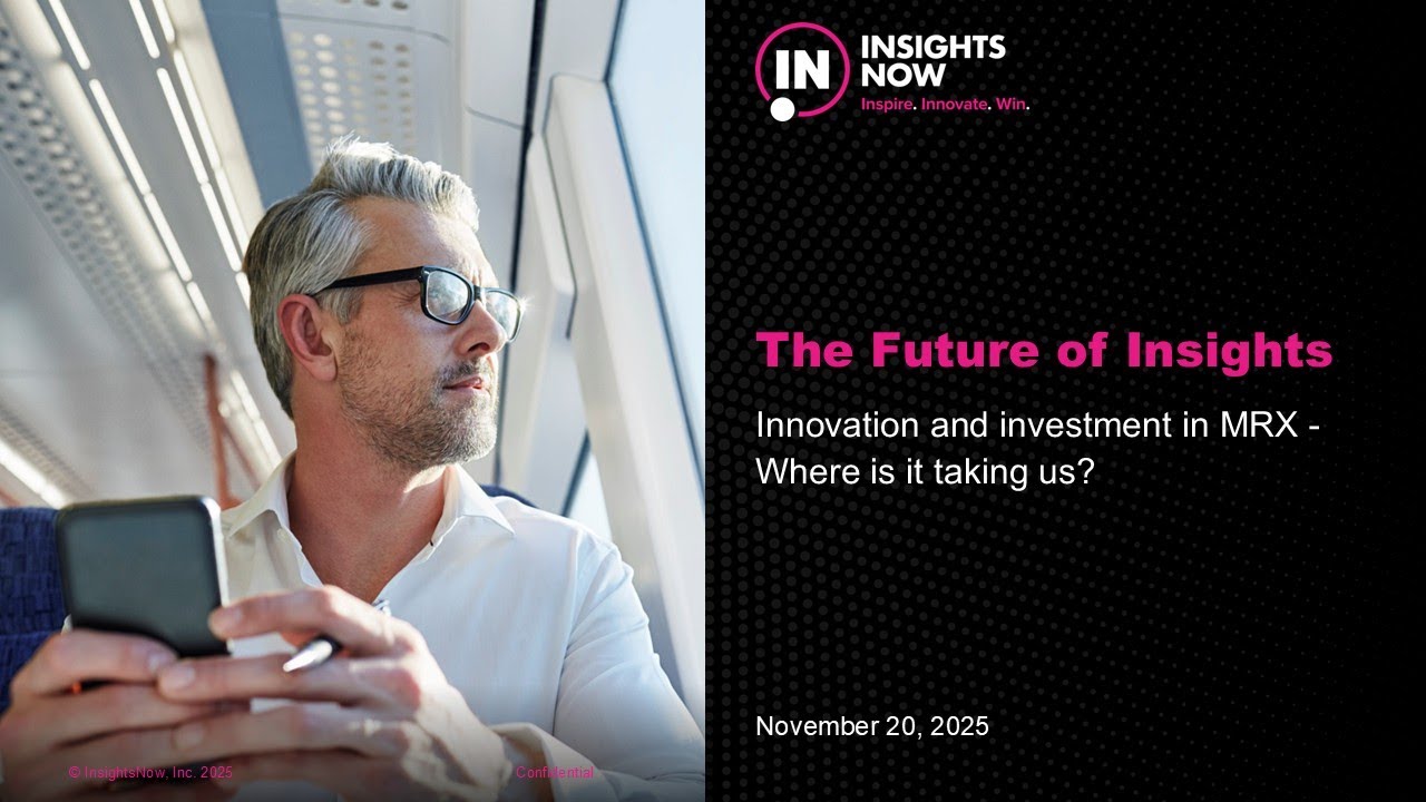 Webinar 101 The future of insights: innovation and investment in MRX - where is it taking us?