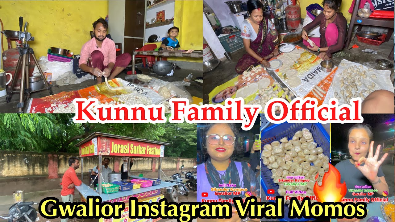 Gwalior Instagram Viral Momos 🥟 Spicy and Tasty Momos ￼🥵 Kunnu Family Official 🌶️