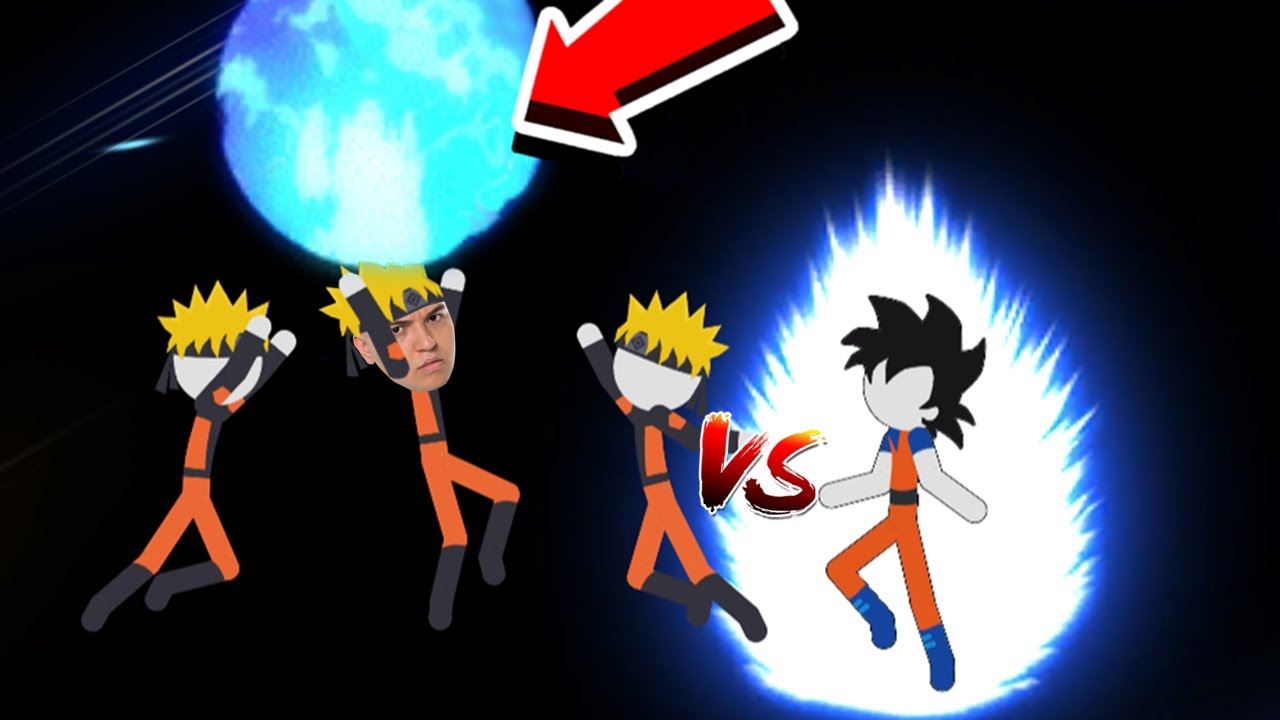 VIREI O NARUTO STICKMAN E BATALHEI COM O GOKU!! (Super Stickman)