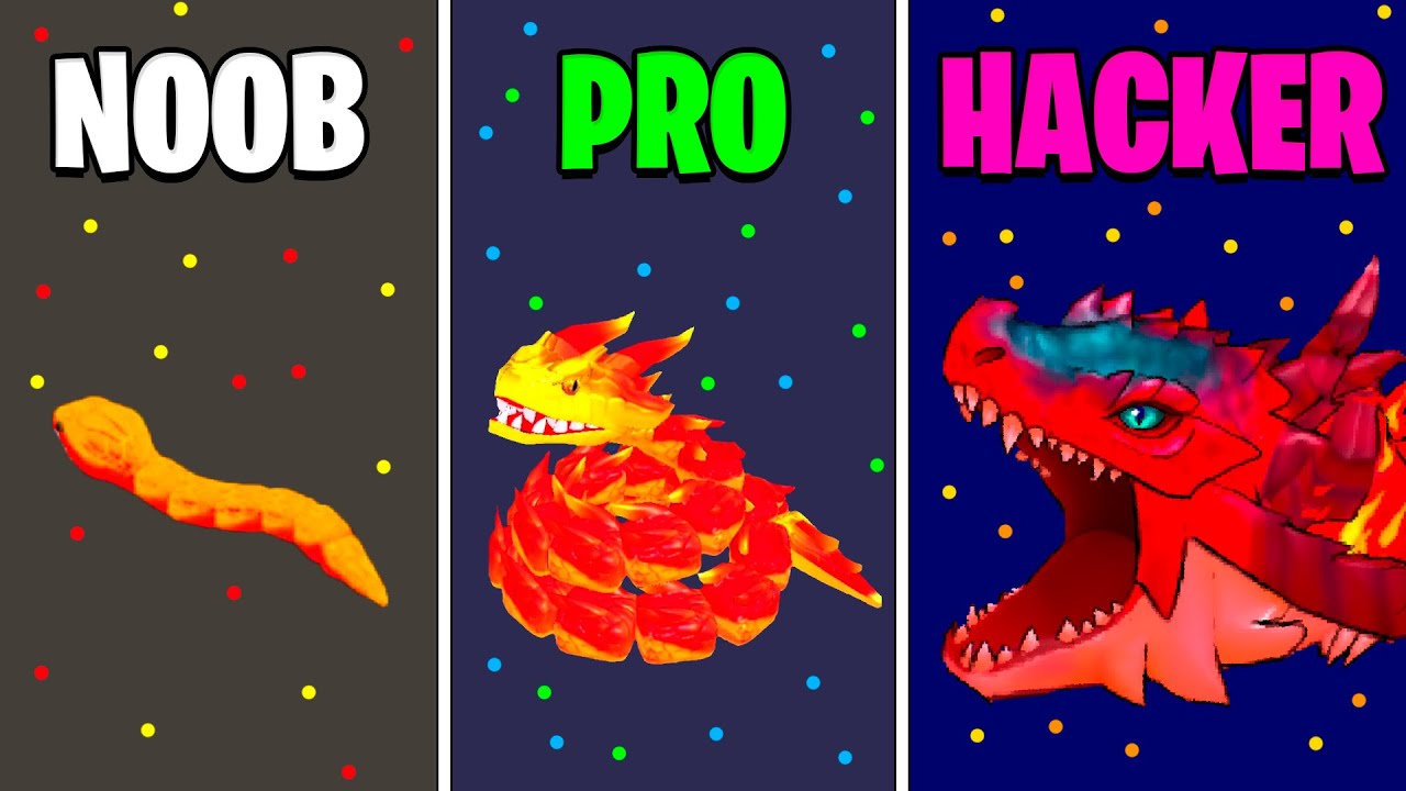 COBRA DE ELEMENTO NOOB vs PRO vs HACKER COM DINHEIRO INFINITO NO SNAKE CLASH!