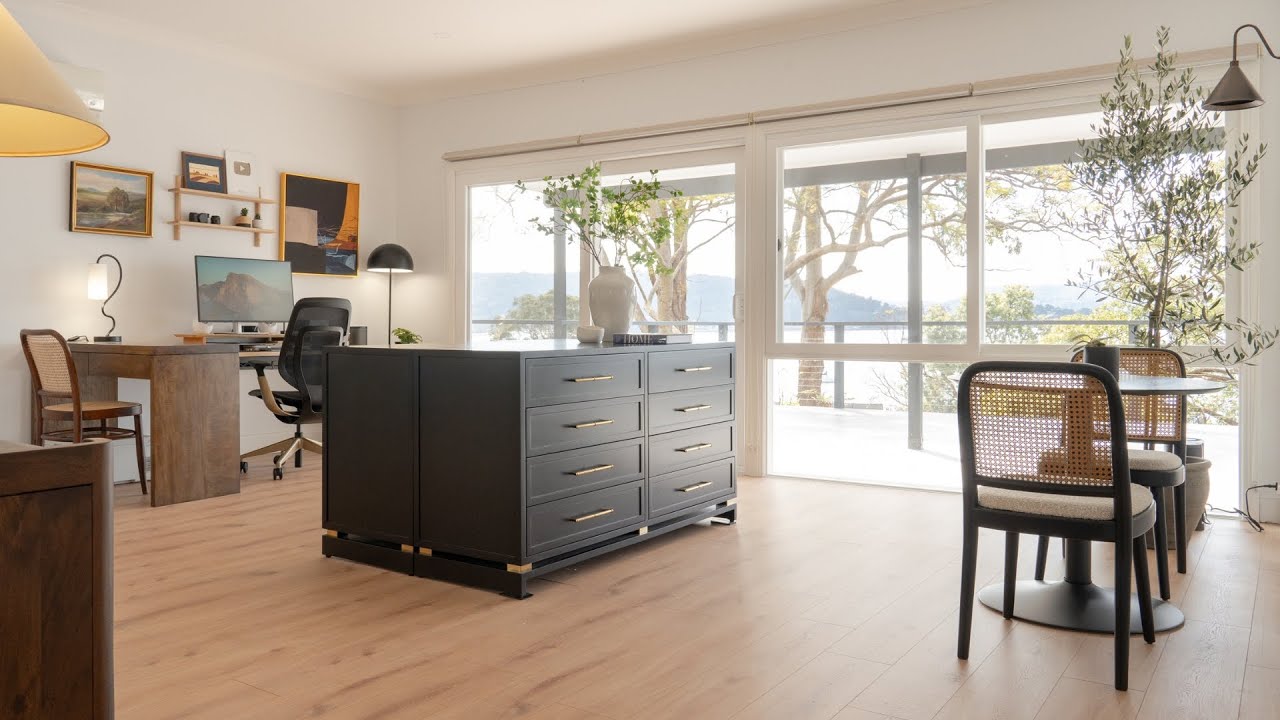 Living Room Turned Into A Home Office & Design Studio For Two | Makeover