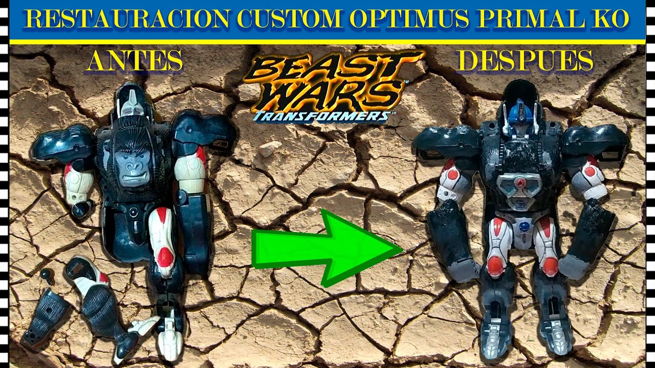 Restauración custom: Optimus Primal Beast Wars Ko/Bootleg (modificación y mejora de muñeco)