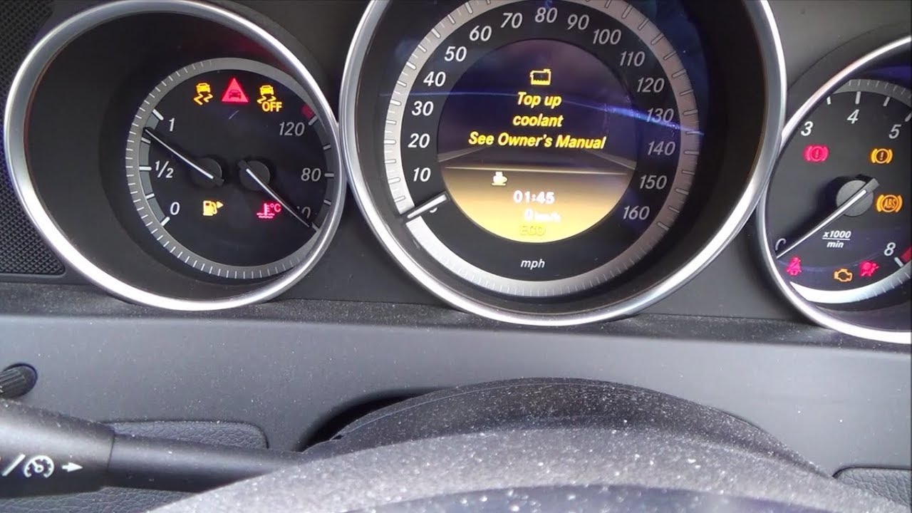 Checking & Adding Engine Coolant to a Mercedes Benz C-Class 2012