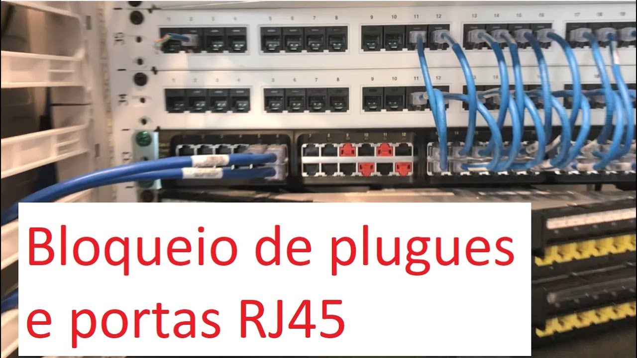 Produtos da Panduit: bloqueio de segurança para portas e plugues RJ45 de patch panels e patch cords