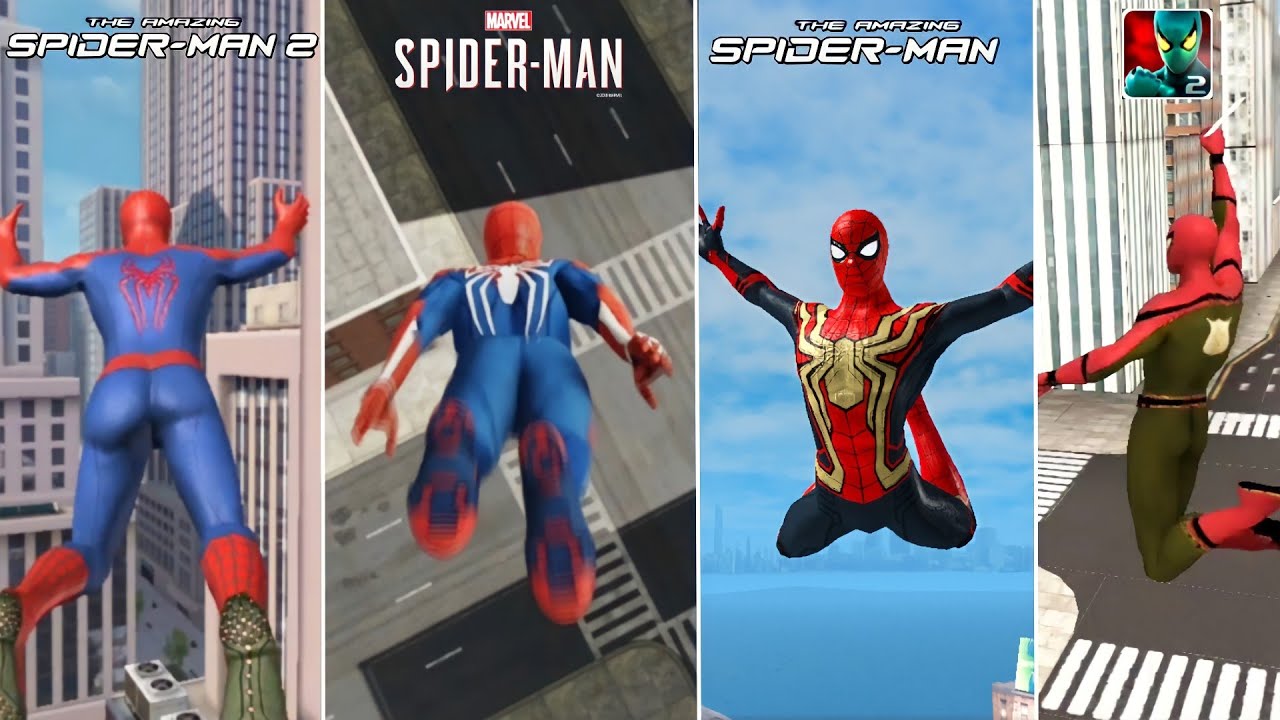 Comparison | Spiderman R-USER Games ▶ TASM 2 ▶ The Amazing Spider-Man ▶ Power Spider 2: Parody Game