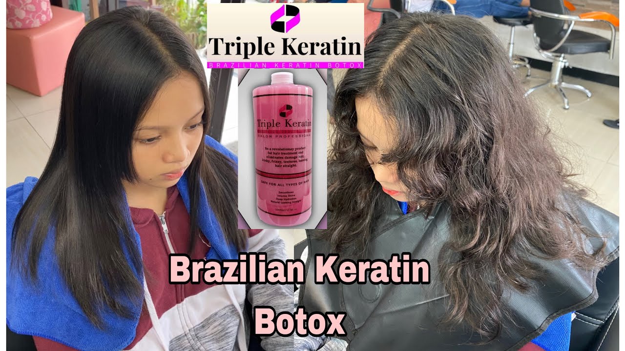 BRAZILIAN HAIR TREATMENT NA MAY STRAIGHTENING EFFECT?? TRIPLE KERATIN TUTORIAL