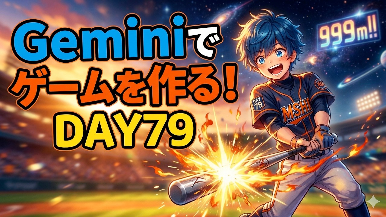 Geminiで毎日ゲーム作る79日目！WBCだし爽快感に全振りバッティングゲーム作ってみた！
