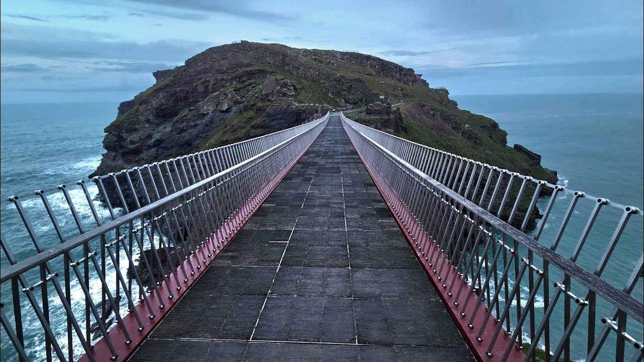 Tintagel Castle and the Gallos Statue