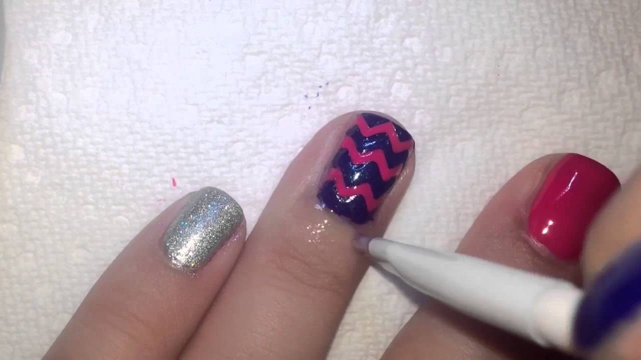 DIY Colorful Mixed Lines & Dots Nail Art