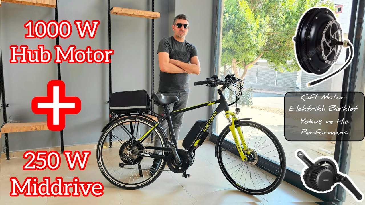 Carraro e Viva Middrive+1000 W Hub motorlu Elektrikli Bisiklet kiti ile Hızlandırma,Yokuş,RKS #ebike