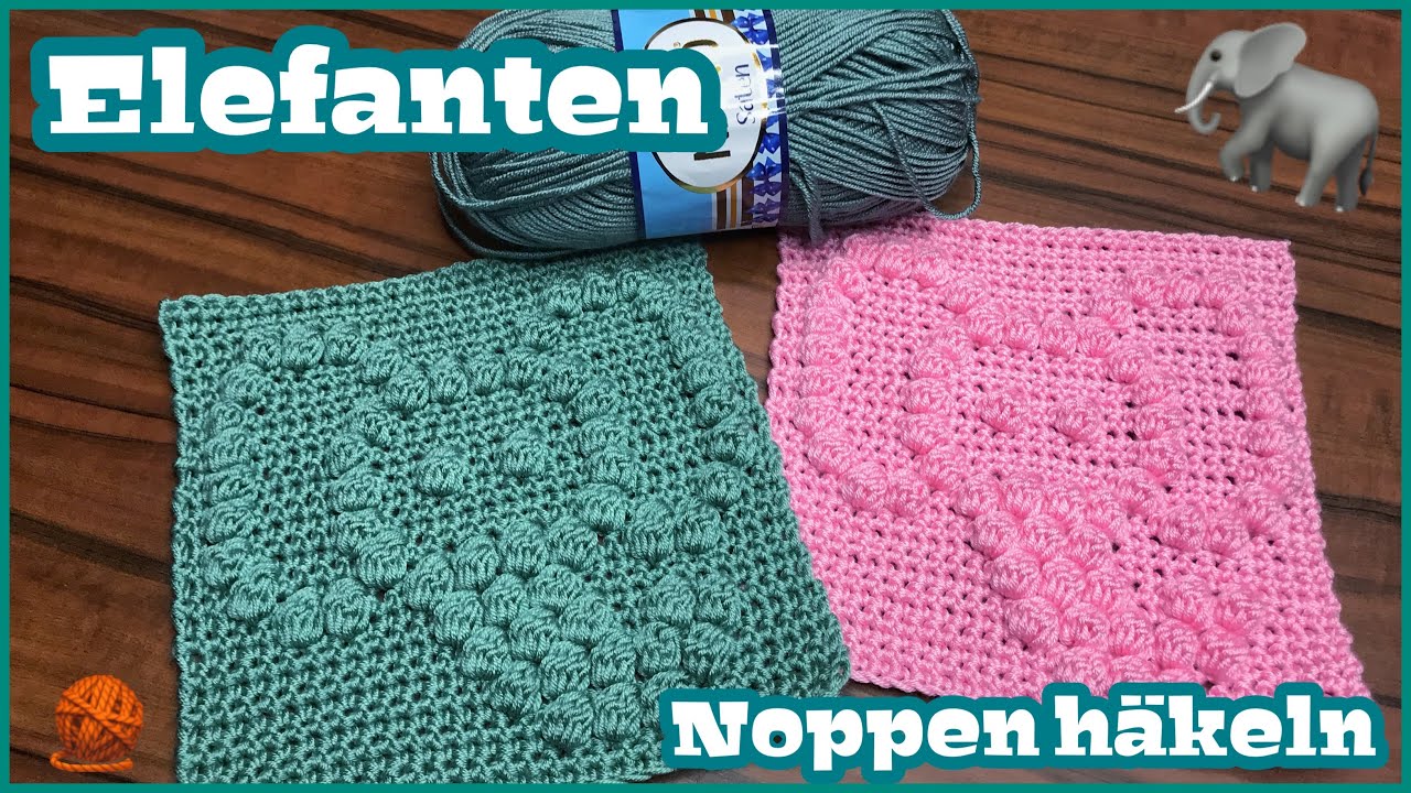 Elefanten Noppen häkeln 🐘 | Schritt für Schritt | Anleitung | Einfach | DIY | Für Anfänger | Baby