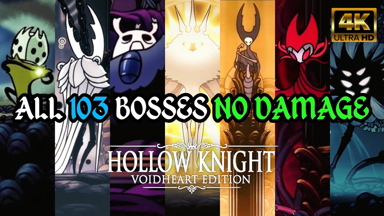Hollow Knight: Godmaster | All 103 Boss Fights (NO DAMAGE) + All 5 Endings [4K]
