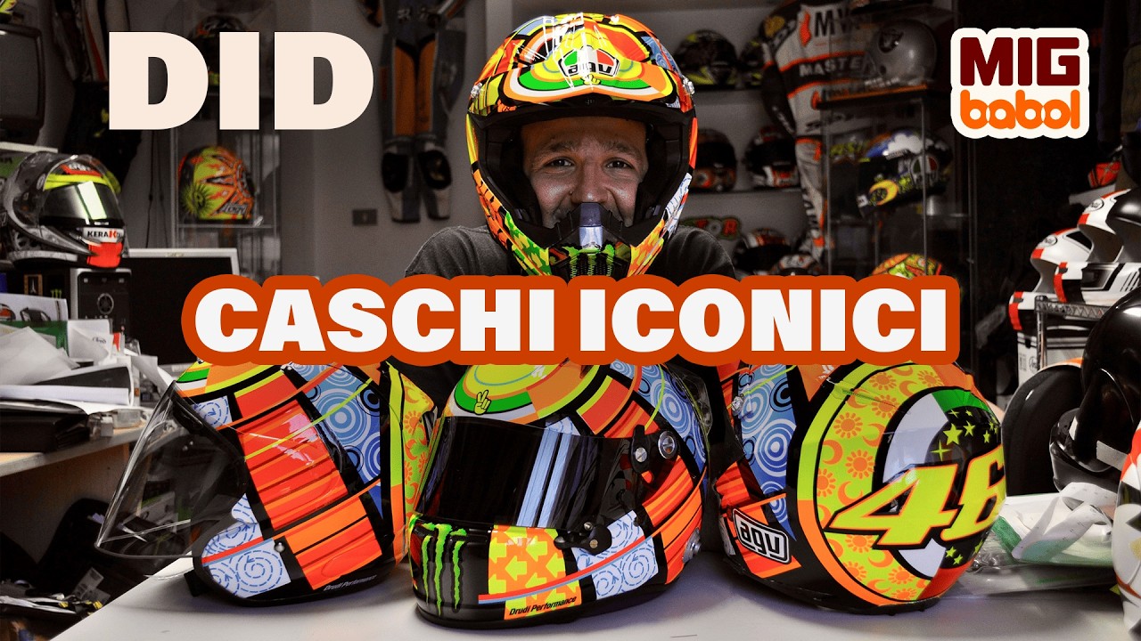 I CASCHI che hanno segnato un’epoca: da Senna, Simoncelli a Rossi - Mig Babol x DID