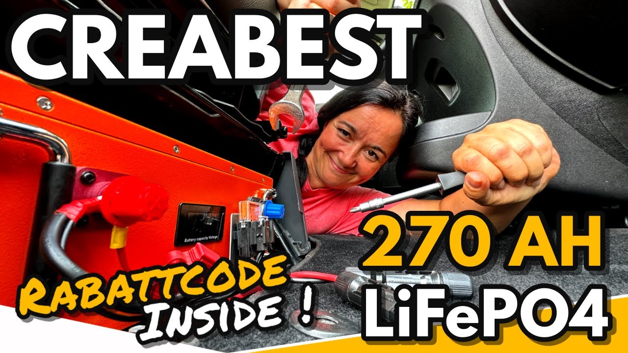 Mächtig Power unter dem Sitz! 🚐  Creabest 270 Ah LiFePO4 Umbau mit Rabattcode!