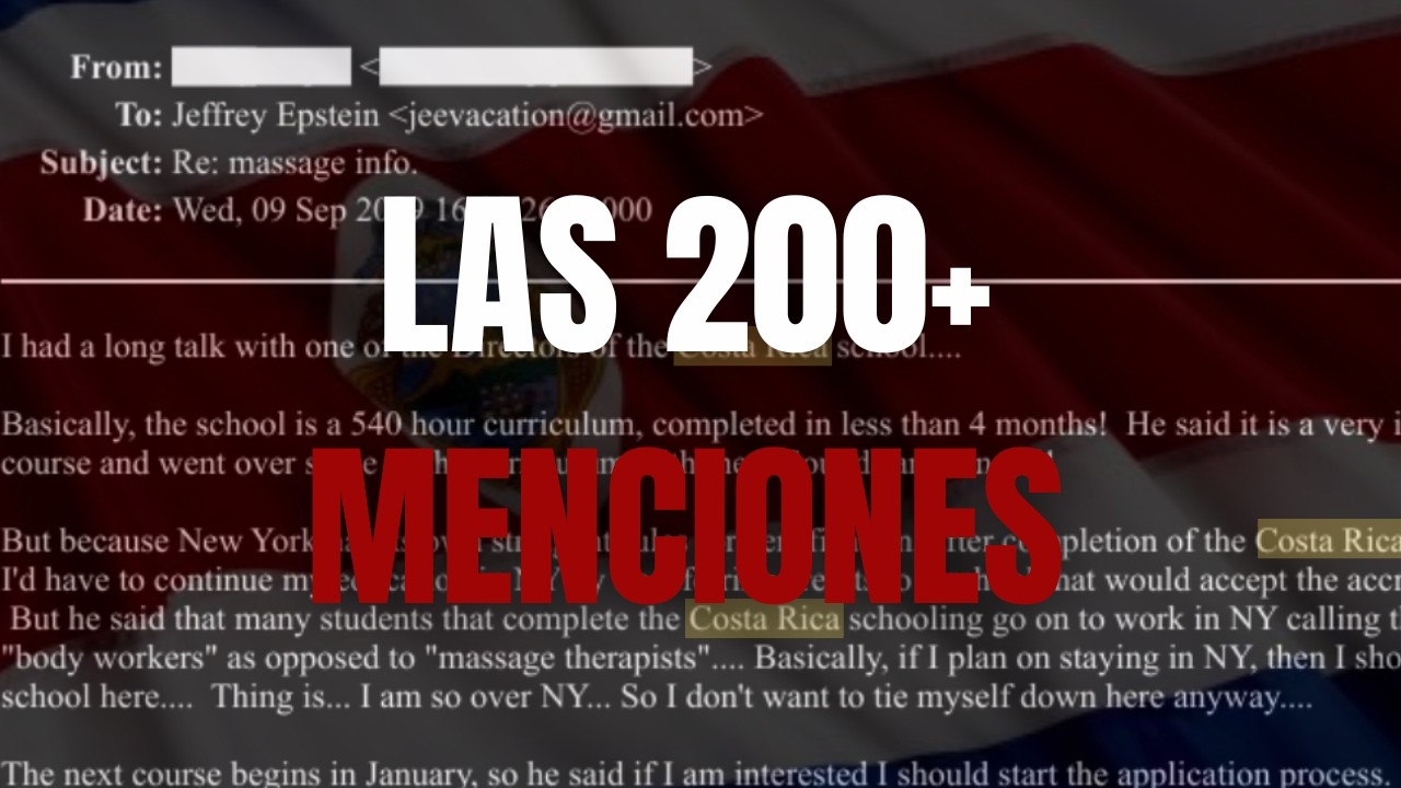 Epstein y Costa Rica: Todo lo que sabemos de las 289 menciones