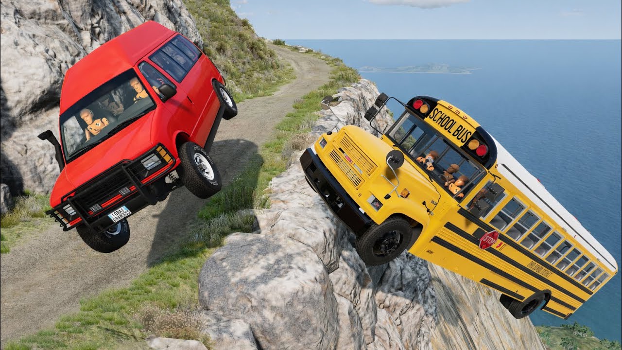 World’s Most Dangerous Cliff Road Accidents | BeamNG.drive#226 