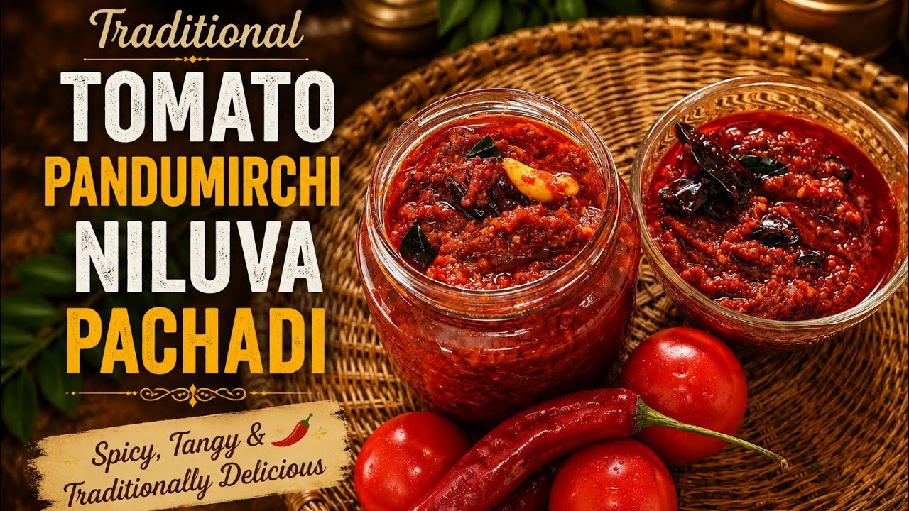Mouthwatering pickle Tomato pandumirchi pachadi 