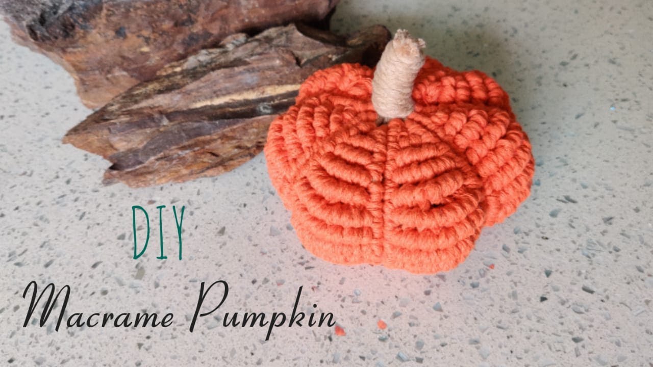 How to Make Macrame Pumpkin | Step by Step Tutorial | Halloween Decorations 🎃