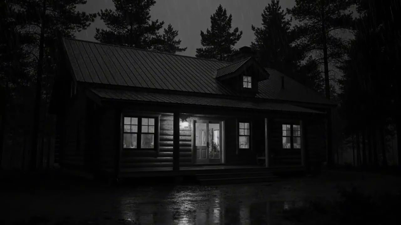 Calm Rain on a Cabin Window | Peaceful Ambience for Deep Sleep