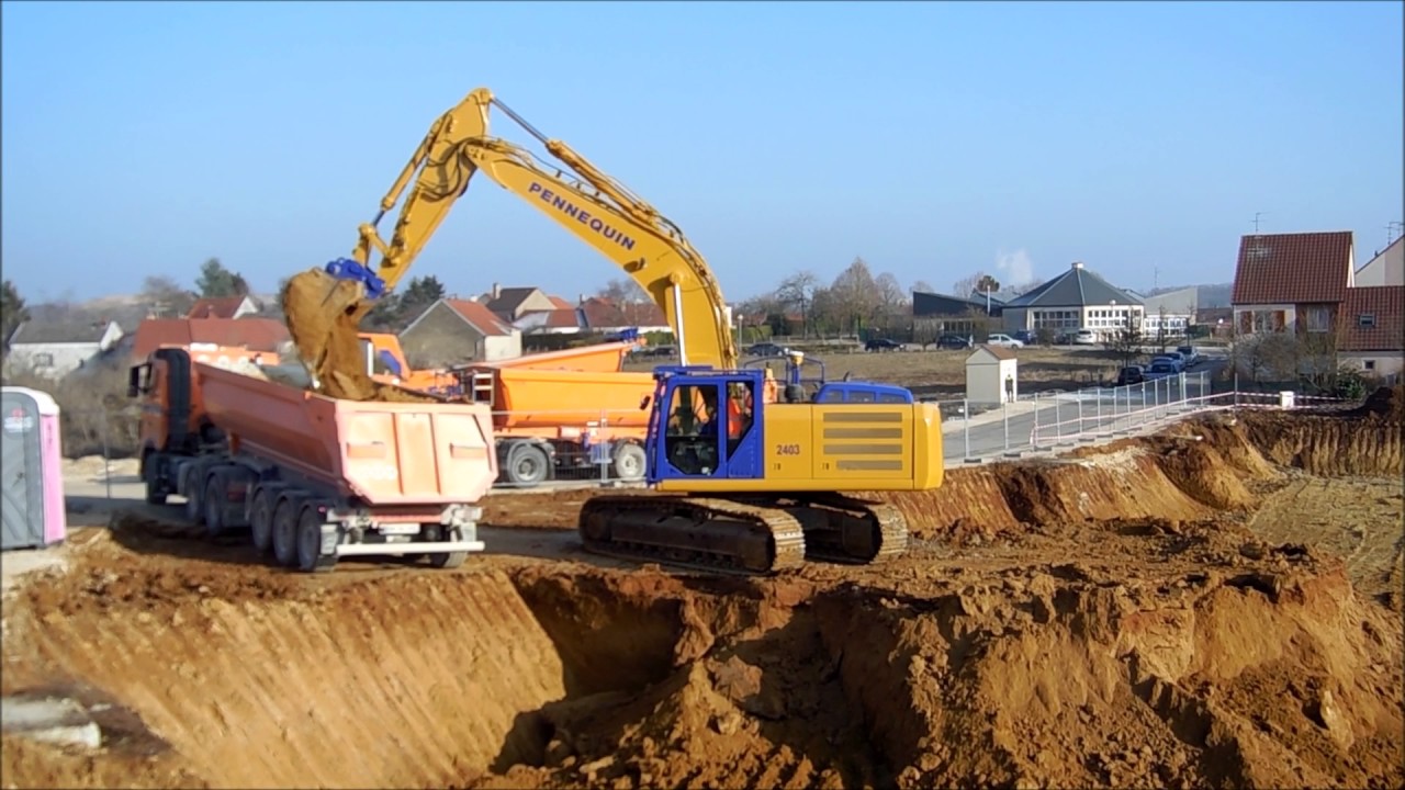 chantier de terrassemnt a Ahuy  pennequin tp