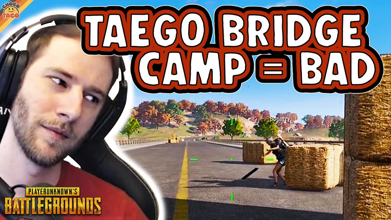 Don't Attempt a Taego Bridge Camp ft. HollywoodBob and Boom - chocoTaco PUBG Squads Gameplay