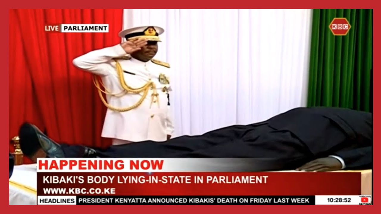 Gov't officials view body of the Late President Mwai Kibaki