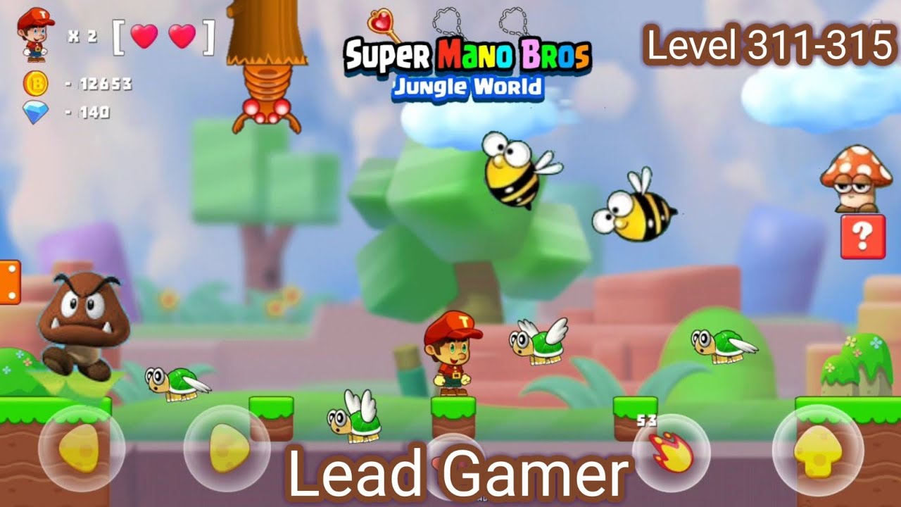 Super Mano Bros Jungle World Level 311-315 #gaming #games #gameplay