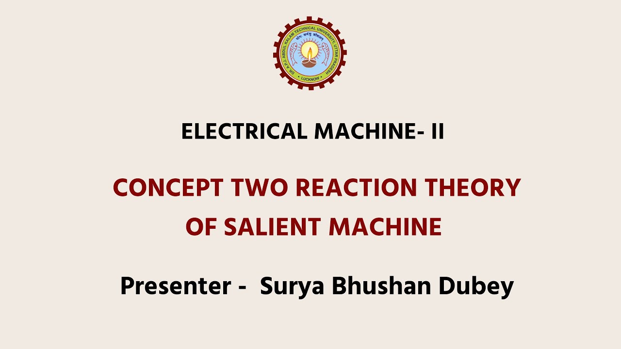 | AKTU Digital Education| Electrical Machine - II | Concept Two Reaction Theory of Salient Machine