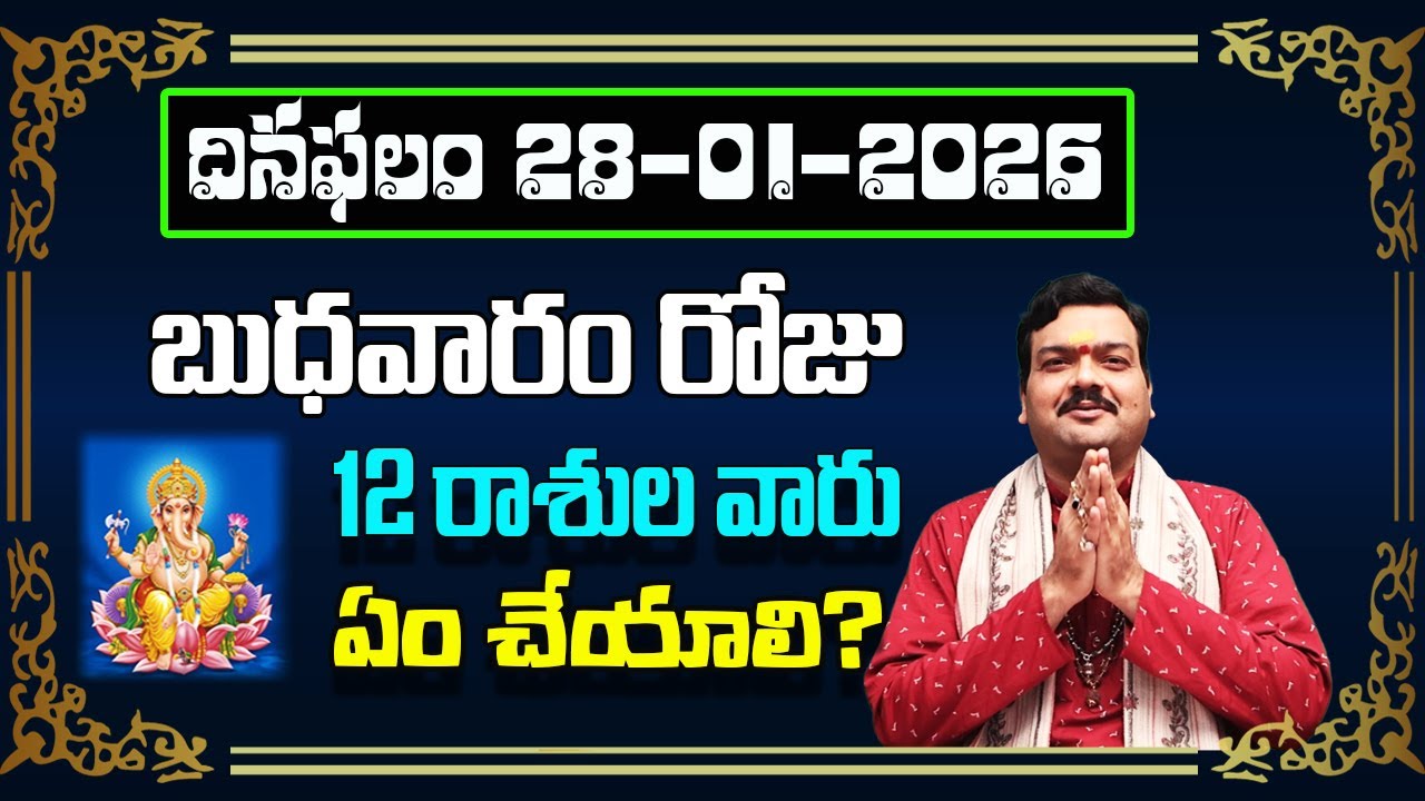 January 28th 2026 Daily Horoscope & Panchangam By Machiraju Kiran Kumar | Machirajubhakti