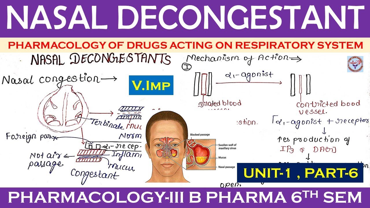 NASAL DECONGESTANTS | Otrivin | Chronic Rhinitis | Pharmacology-3 | U-1 L-6 | BP602T