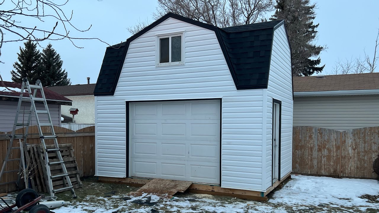 12 x 16 Shed build with Garage door