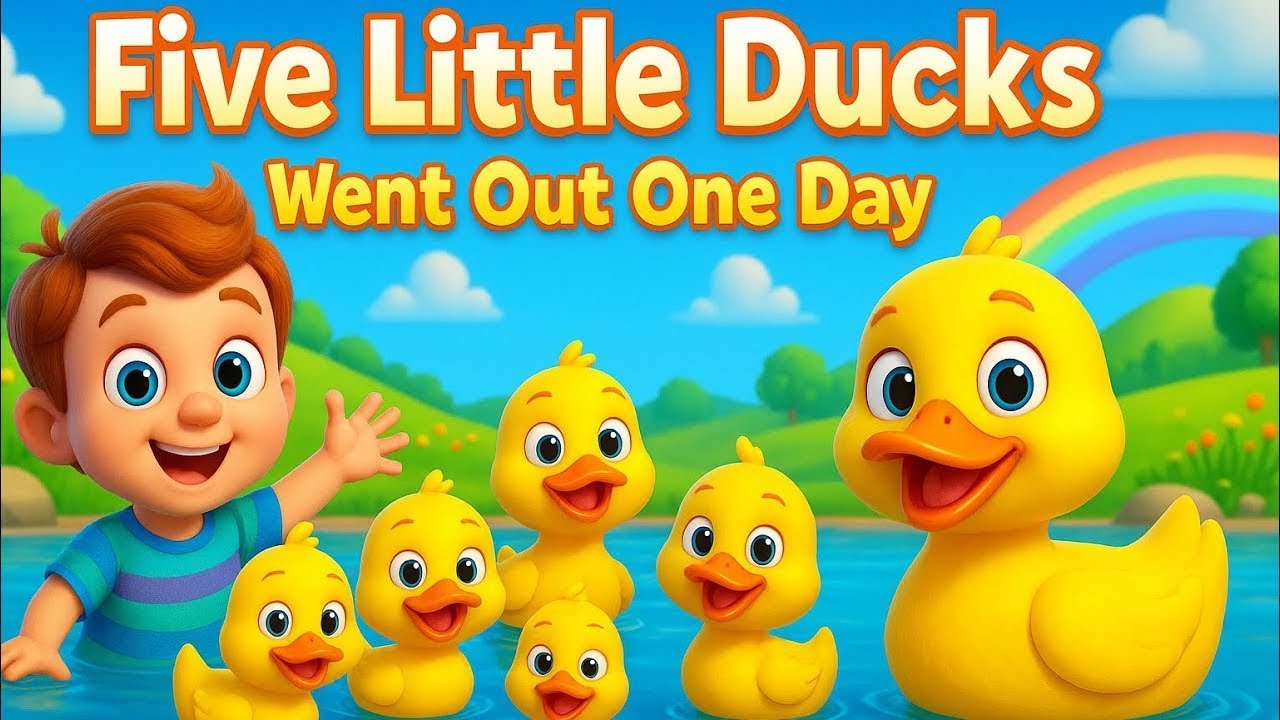 📌 Five Little Ducks 🦆🎵 | Cute Babies Learn Counting Fun 🧸 | Baby Bubbles