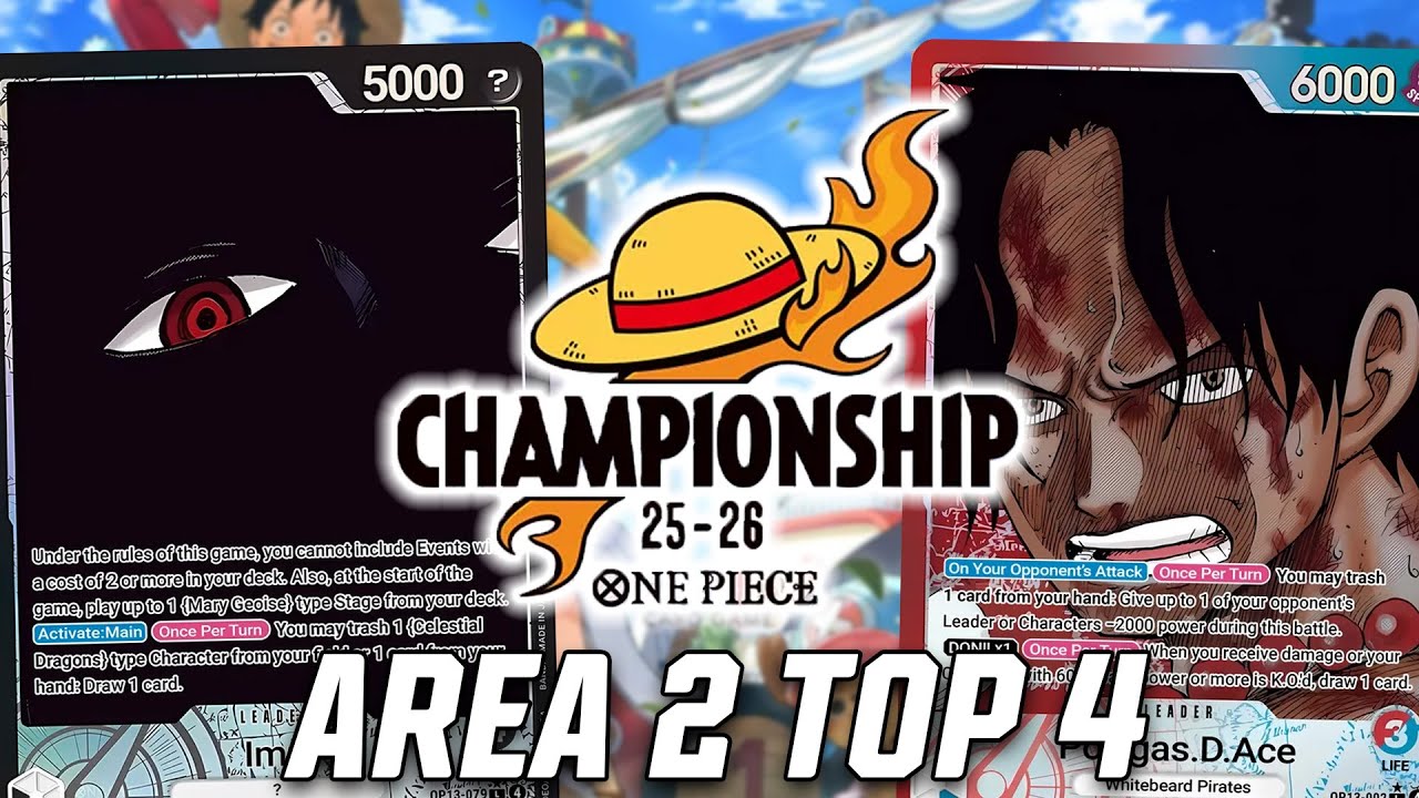 [EB03] OP13 Ace vs. OP13 Imu || Area 2 Finals Top 4 One Piece Trading Card Game