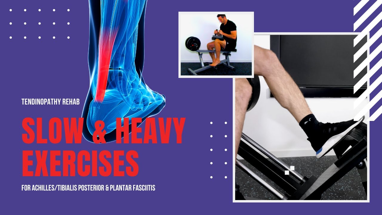 Slow & Heavy Rehab Exercises | Achilles/Tibialis Posterior Tendinopathy & Plantar Fasciitis
