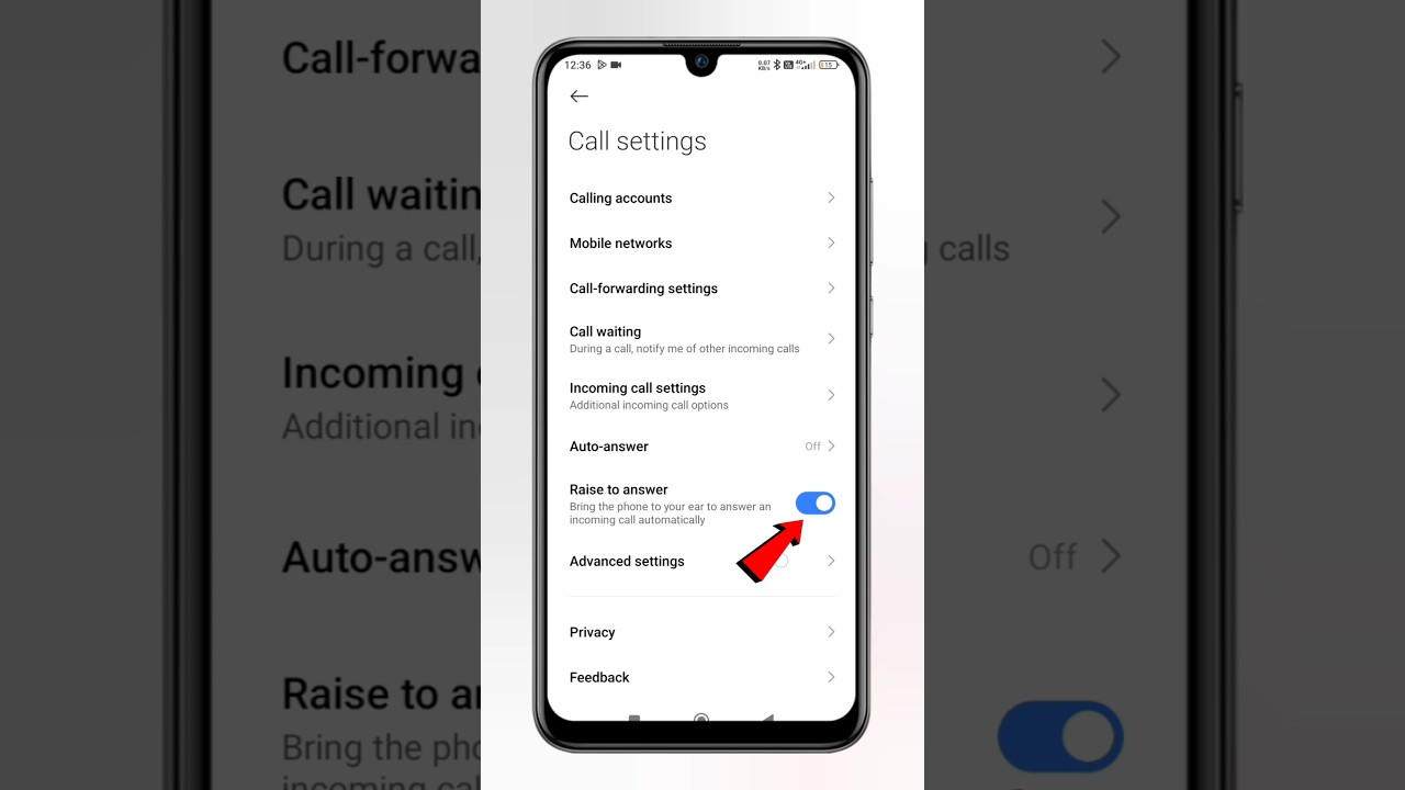Incoming call rise to answer kaise on kare | Pick your phone for incoming call auto answer #shorts