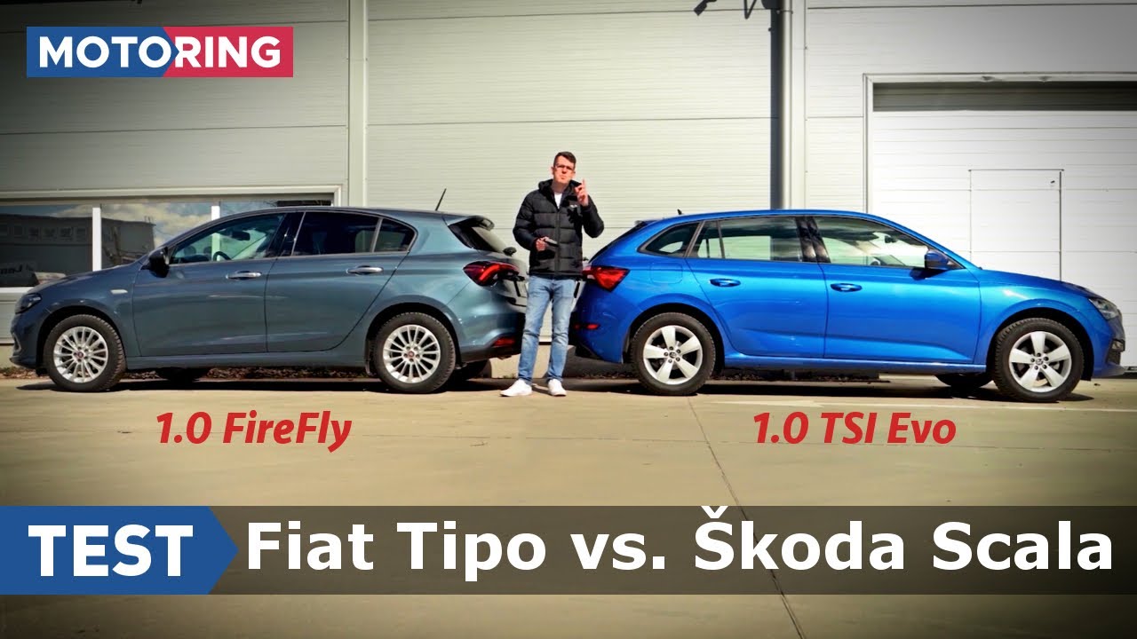 POROVNÁVACÍ TEST | Fiat Tipo 1.0 FireFly vs. Škoda Scala 1.0 TSI Evo | Motoring TA3