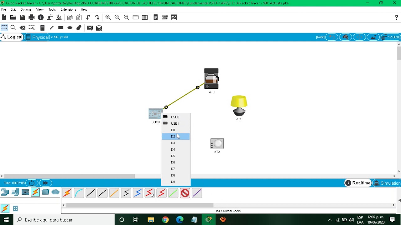 3.3.1.4 Packet Tracer SBC Actuate