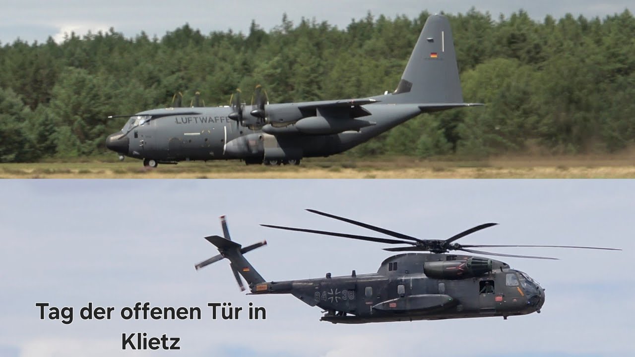 Tag der offenen Tür in Klietz / Landung & Start einer Transportmaschine vom Typ C-130 Super-Herkules