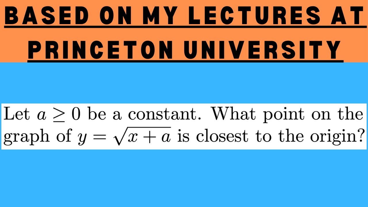 Find CLOSEST point on a Graph to the ORIGIN! | Calculus Optimization!