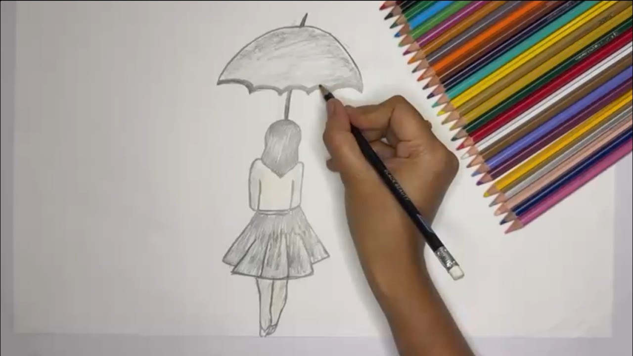 Beautiful Girl Drawing Easy 👧 | Cute Girl Drawing Step by Step | Pencil Sketch Tutorial