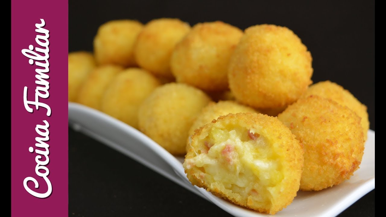 Bolas de patata y queso con jamón ibérico Recetas de Javier Romero