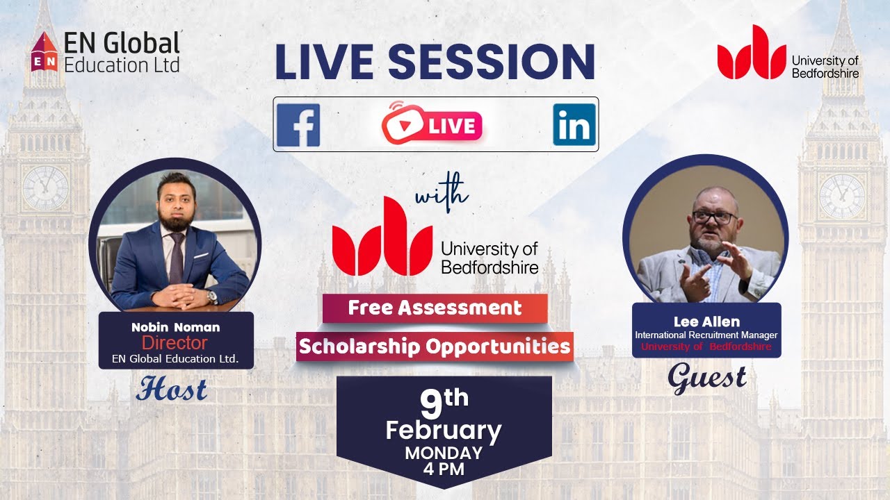 Live session with the University of Bedfordshire!