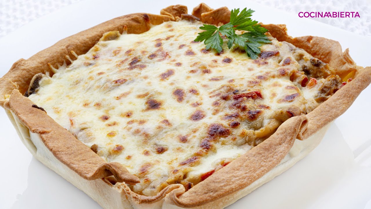 Tarta de berenjena, pimiento y bechamel //Cocina Abierta de Karlos Arguiñano