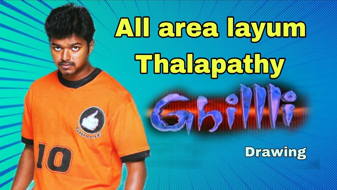 How to Draw Thalapathy Vijay realistic drawing from Ghilli movie 